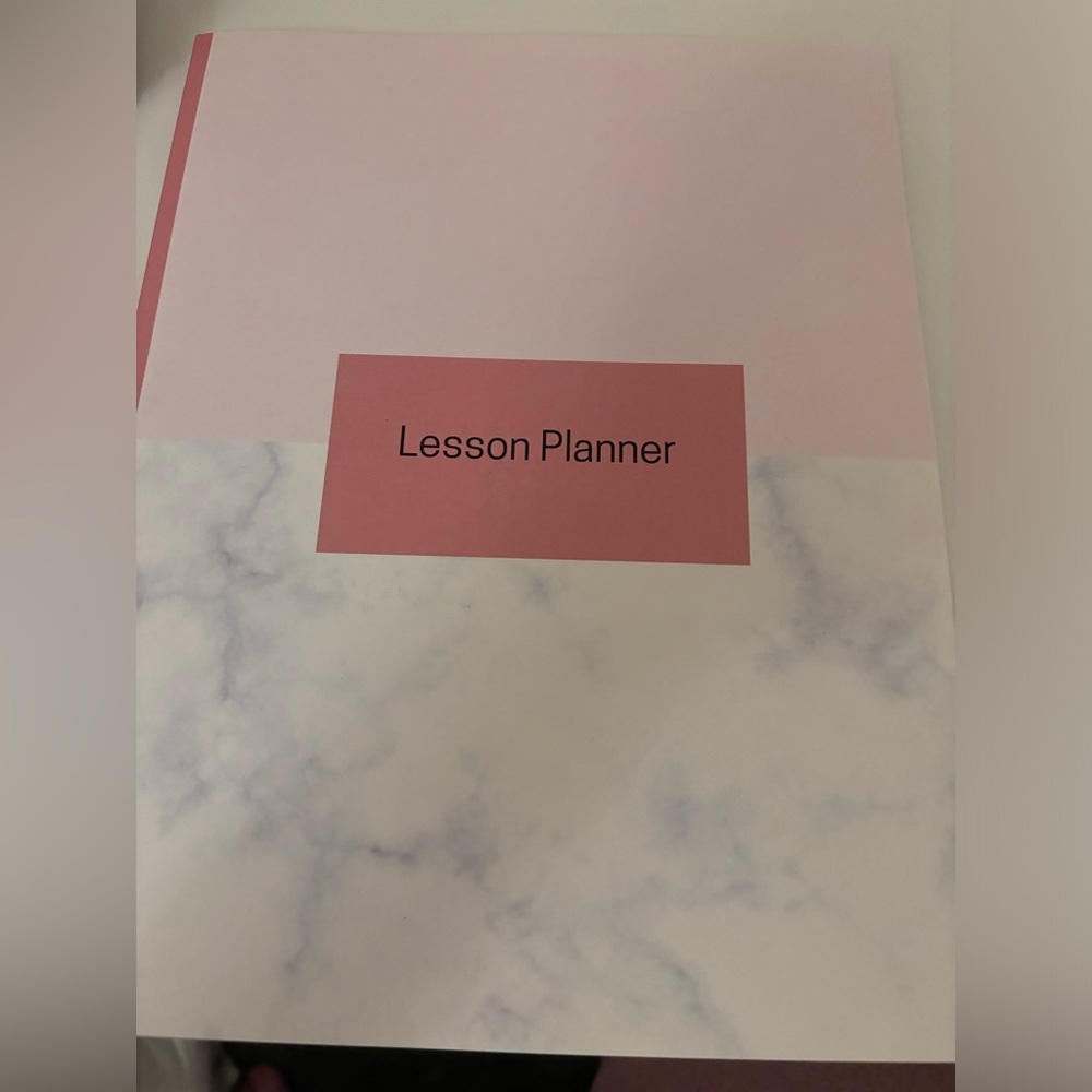 Pink and marble lesson planner​